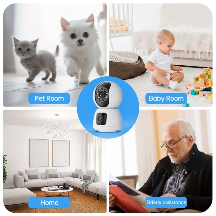 Y6203 4MP Zoom HD Indoor Waterproof Smart WiFi Camera, Specification:AU Plug(White)