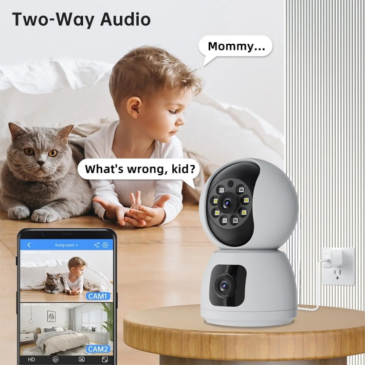 Y6203 4MP Zoom HD Indoor Waterproof Smart WiFi Camera, Specification:AU Plug(White)