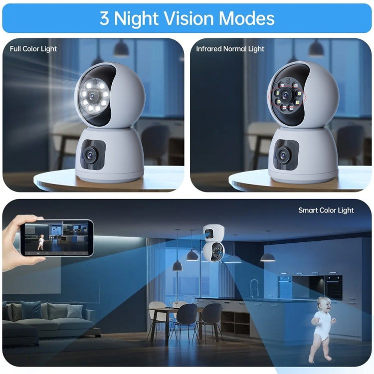 Y6203 4MP Zoom HD Indoor Waterproof Smart WiFi Camera, Specification:AU Plug(White)