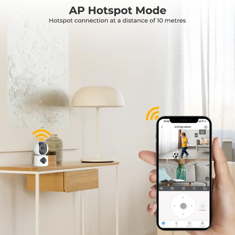 Y6204 4MP Zoom HD Indoor Waterproof Smart WiFi Camera, Specification:EU Plug(White)