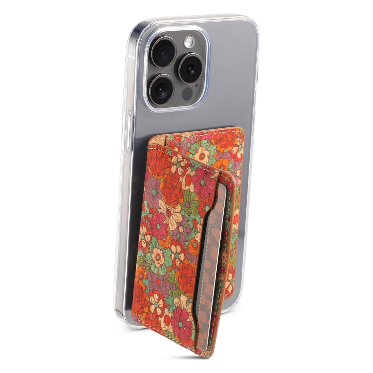 Four Seasons Flower Card Bag Mobile Phone Back Sticker(Flower 02)