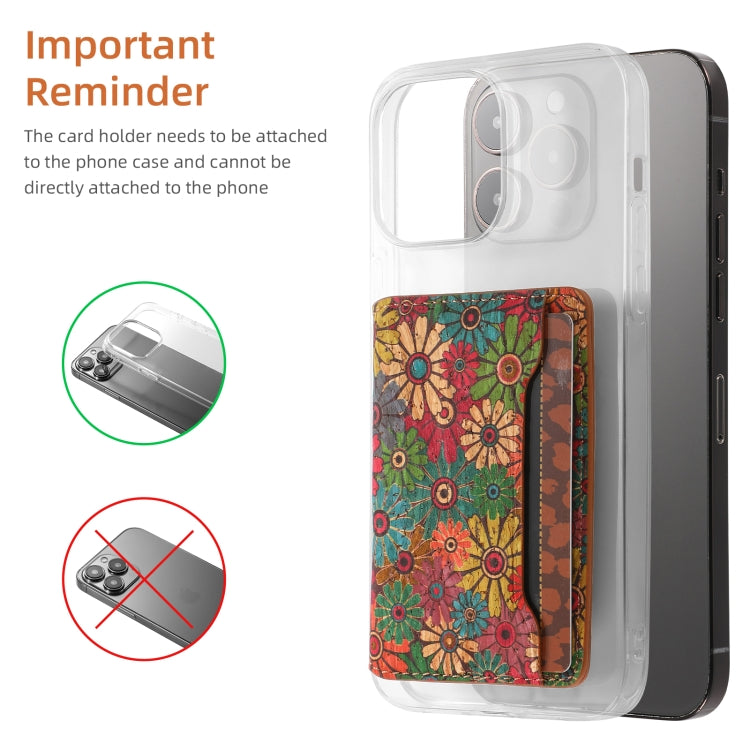 Four Seasons Flower Card Bag Mobile Phone Back Sticker(Flower 03)