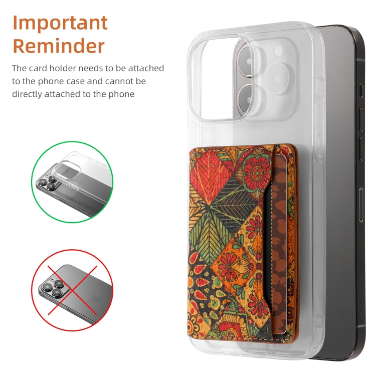 Four Seasons Flower Card Bag Mobile Phone Back Sticker(Flower 04)