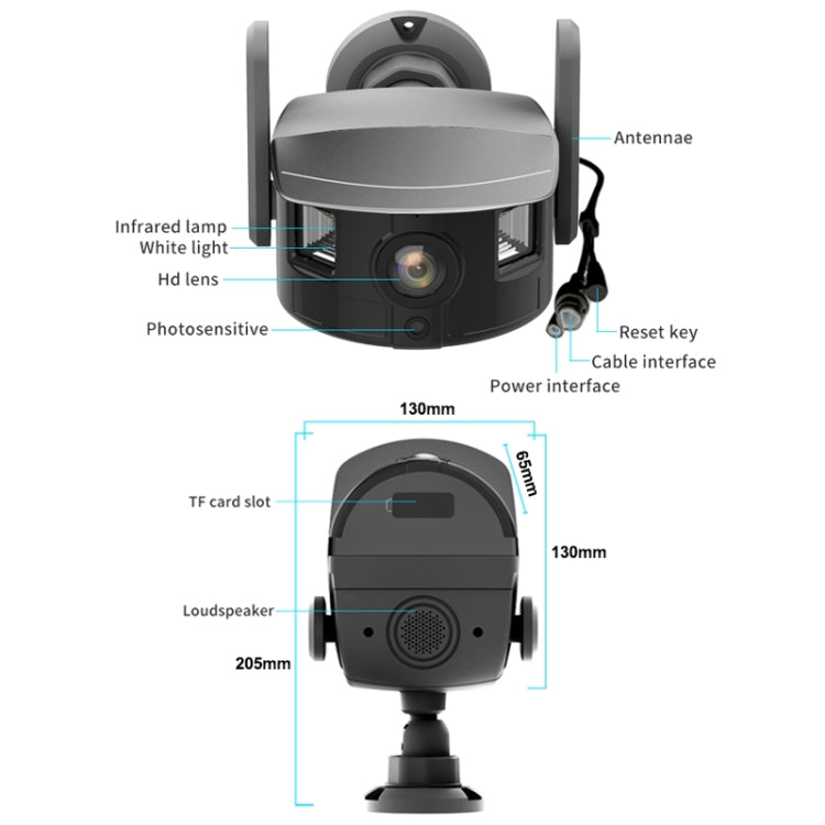 CM-I311M 5MP Smart HD Electronic PTZ Wireless WiFi Surveillance Camera, UK Plug(Grey)