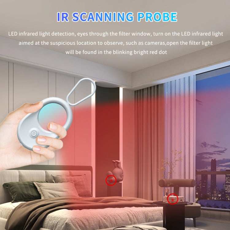 T02 Smart Infrared Camera Detector Anti-Sneak Shooting Scanner(White)