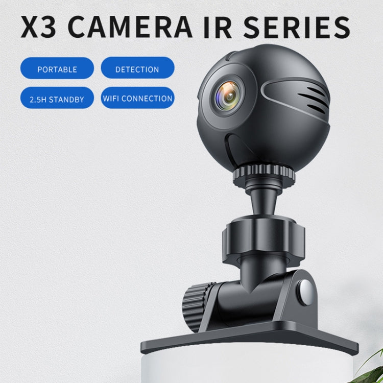 X3 Wireless Mini DV WiFi IP Camera, Support Night Vision / Motion Detection(Black)