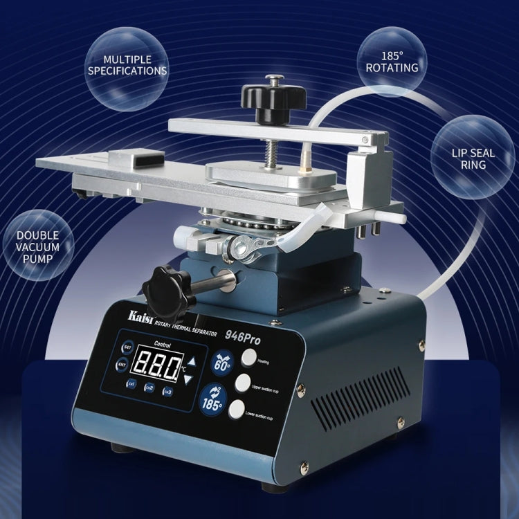 Kaisi 946 Pro LCD Touch Screen Separator Rotating Thermal Machine with Double Vacuum Pumps, EU Plug