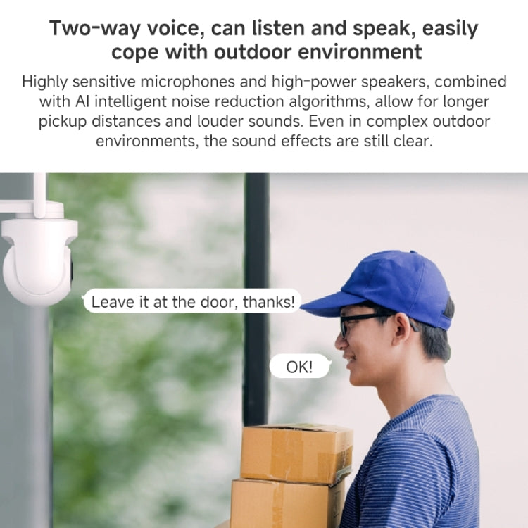 Xiaomi CW500 5MP Outdoor IP66 Waterproof Support Two-way Voice WiFi Camera, US Plug(White)