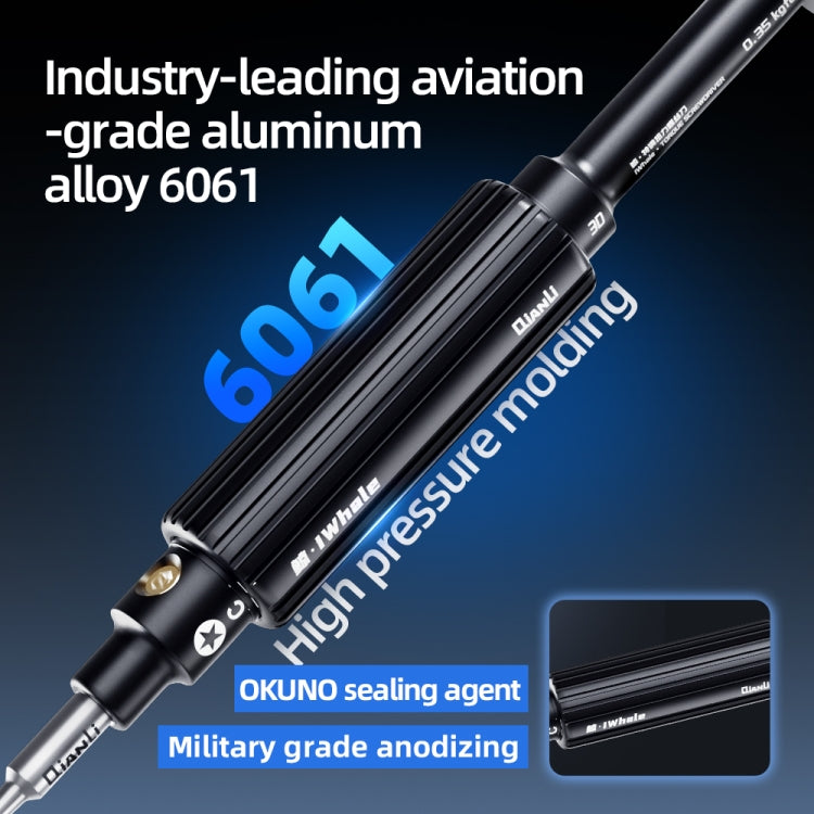 QianLi iWhale Special S2 Steel Magnetic Torque 3D Screwdriver, Model:D Pinhead Phillips 0.35