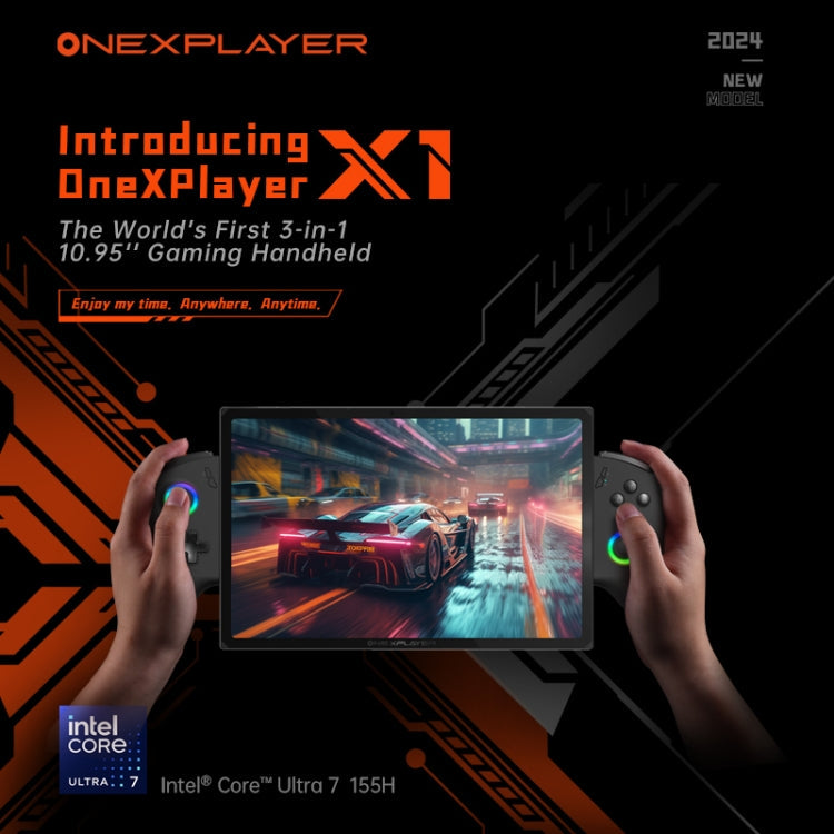ONE-NETBOOK OneXPlayer X1 10.95 inch Handheld Game Console, 32GB+2TB, Windows 11 AMD Ryzen 7 8840U(Black)