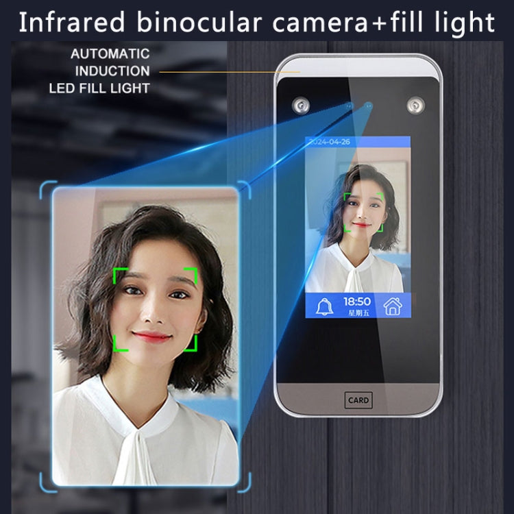 Realand F100 4.3 inch Capacitive Touch Screen Face Fingerprint Card Attendance Machine