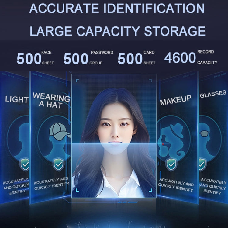 Realand F100 4.3 inch Capacitive Touch Screen Face Fingerprint Card Attendance Machine