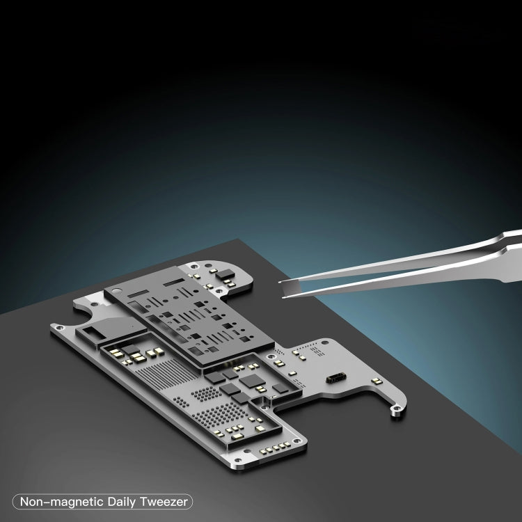 2UUL Non-magnetic Stainless Stencil Tweezers with Holes, Model:TW21