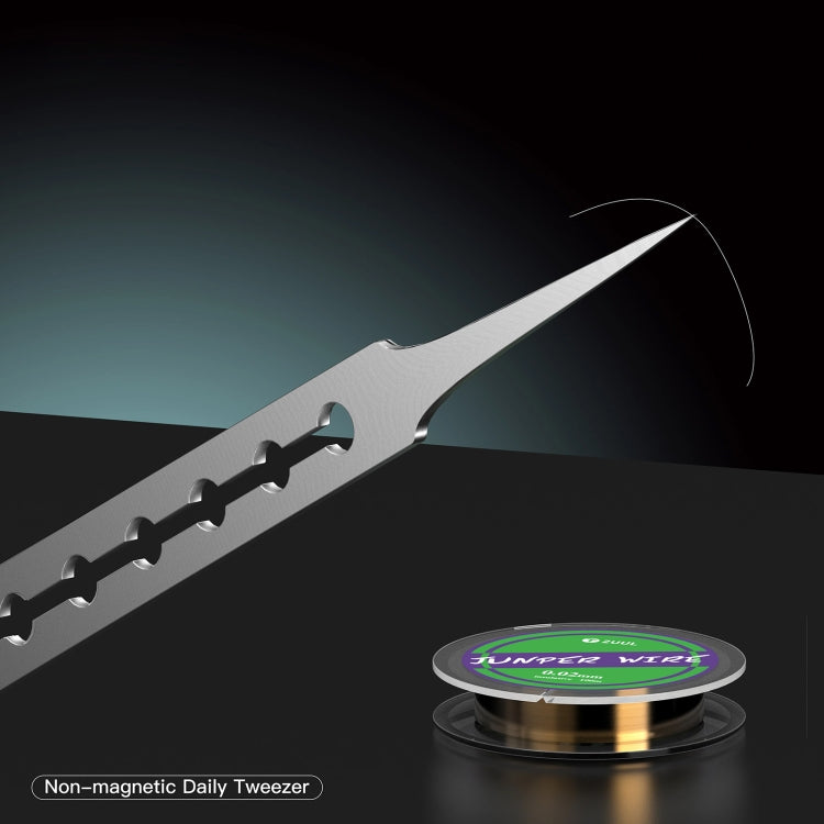 2UUL Non-magnetic Stainless Stencil Tweezers with Holes, Model:TW21