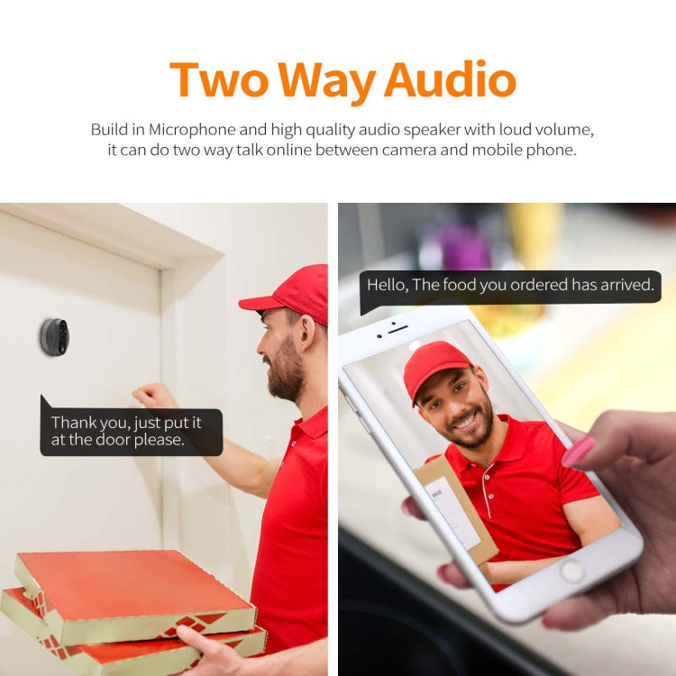 ESCAM C89 1080P 4.3 inch Smart Digital Door Viewer, Support Wide Angle PIR & Night Vision Photo(Silver)