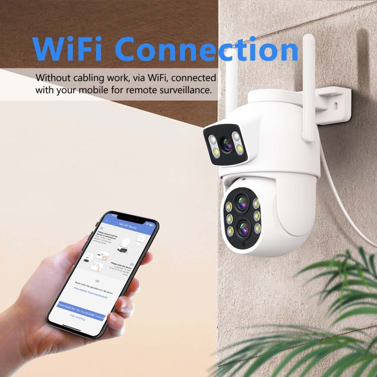 ESCAM QF500 5+5MP Motion Detection WiFi Intelligent 10X Optical Zoom Camera(UK Plug)