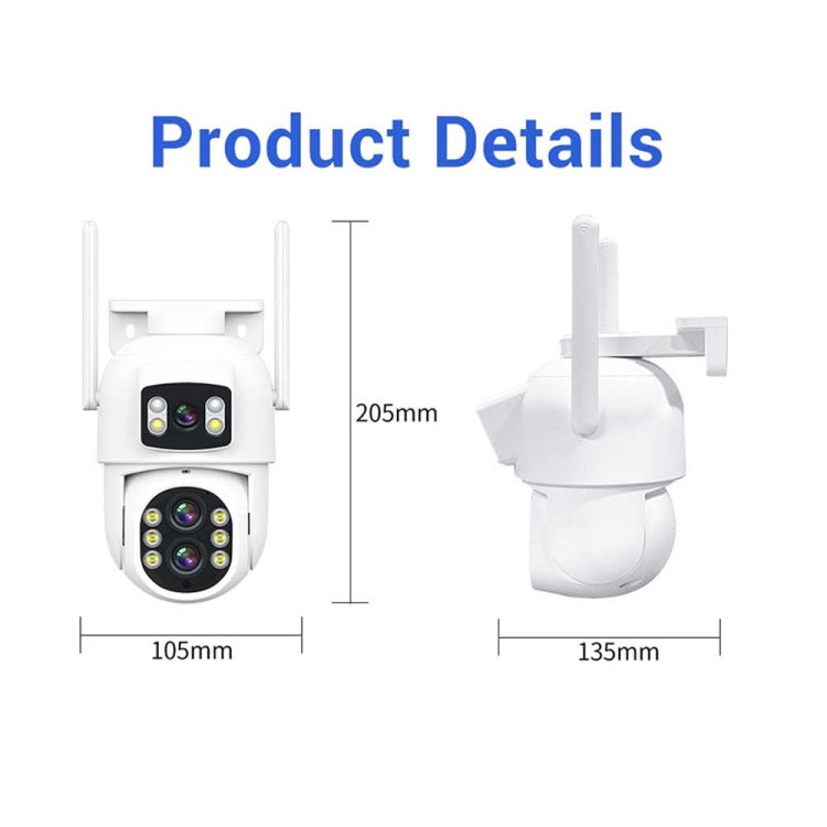 ESCAM QF500 5+5MP Motion Detection WiFi Intelligent 10X Optical Zoom Camera(EU Plug)