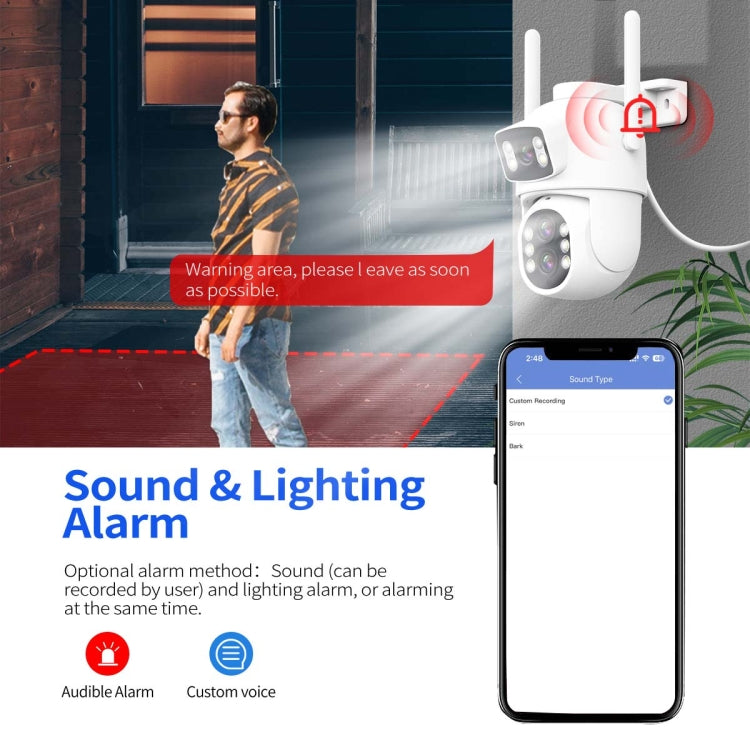 ESCAM QF500 5+5MP Motion Detection WiFi Intelligent 10X Optical Zoom Camera(EU Plug)