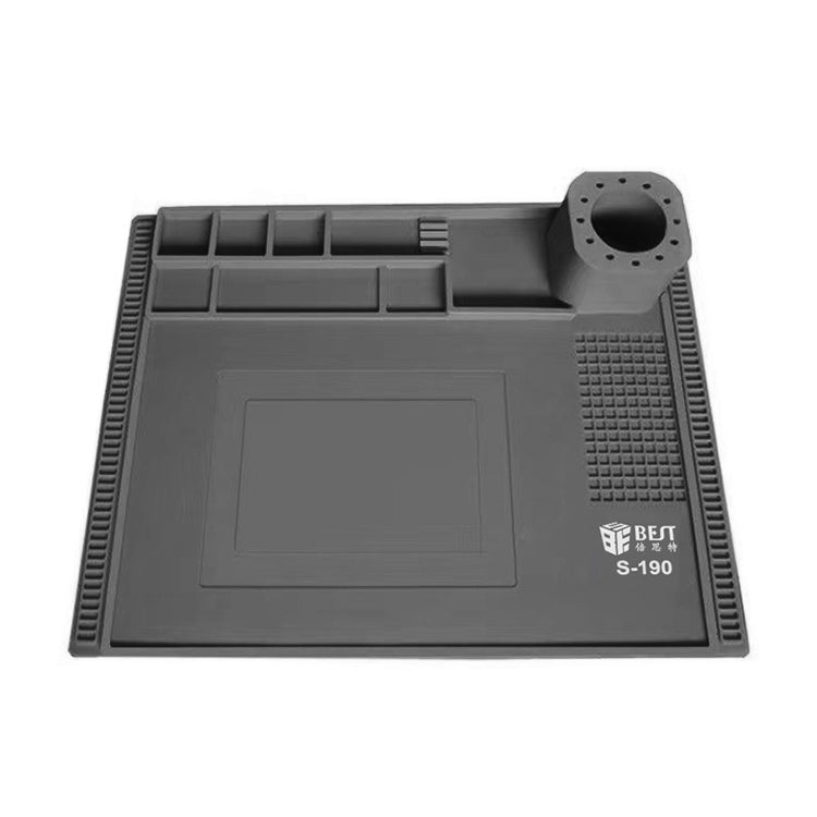 BEST S-190 High-temperature Resistant Silicone Pad Workbench Pad(Grey)