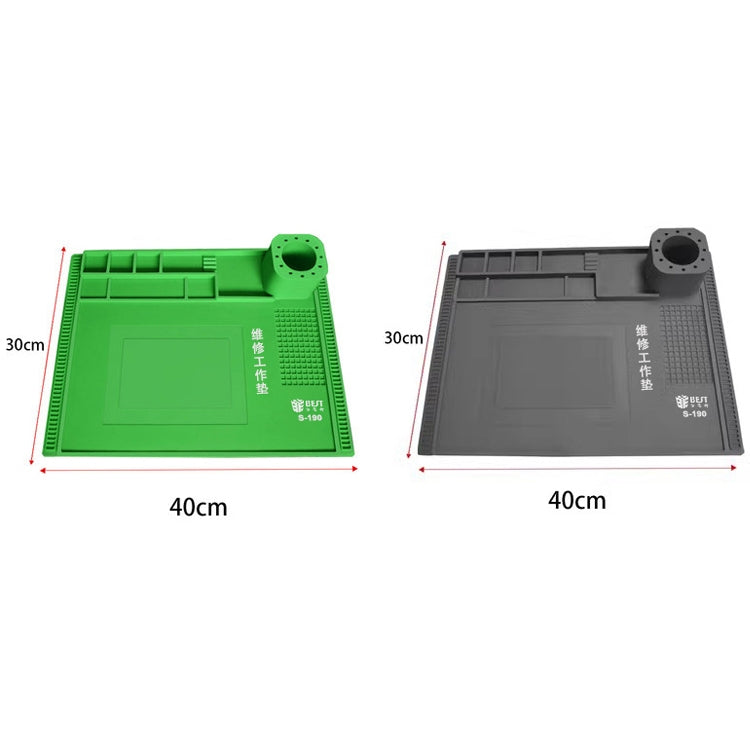 BEST S-190 High-temperature Resistant Silicone Pad Workbench Pad(Grey)