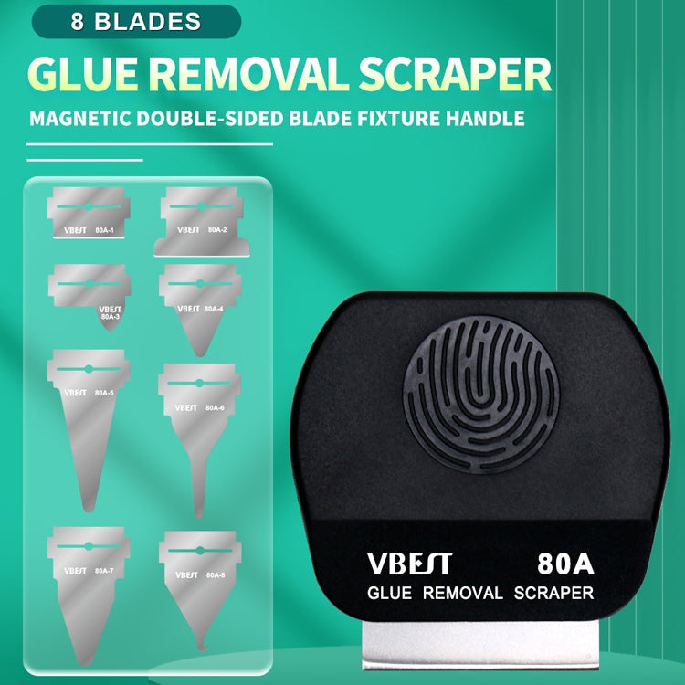 BEST VBST-80A 8 in 1 Stainless Steel Multipurpose Magnetic Double-sided Glue Removal Scraper Set
