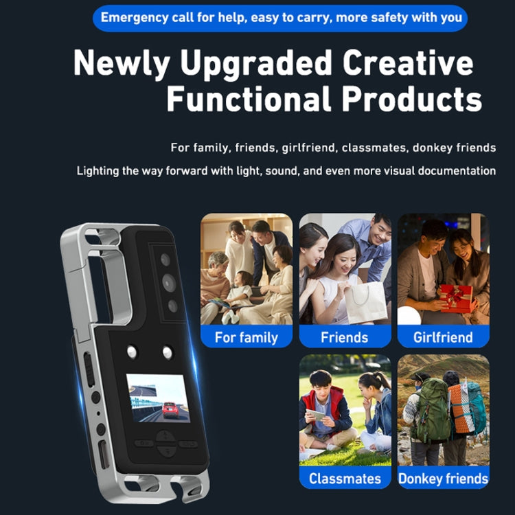 D6 2K Acoustic and Visual Distress Signal Cycling SOS Recorder with Light(Black)