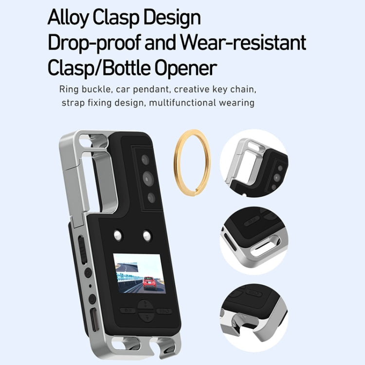 D6 2K Acoustic and Visual Distress Signal Cycling SOS Recorder with Light(Black)