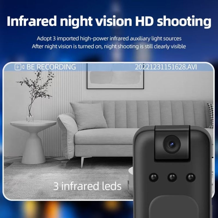 A14 HD Infrared Night Vision WiFi Motion Recorder(Black)