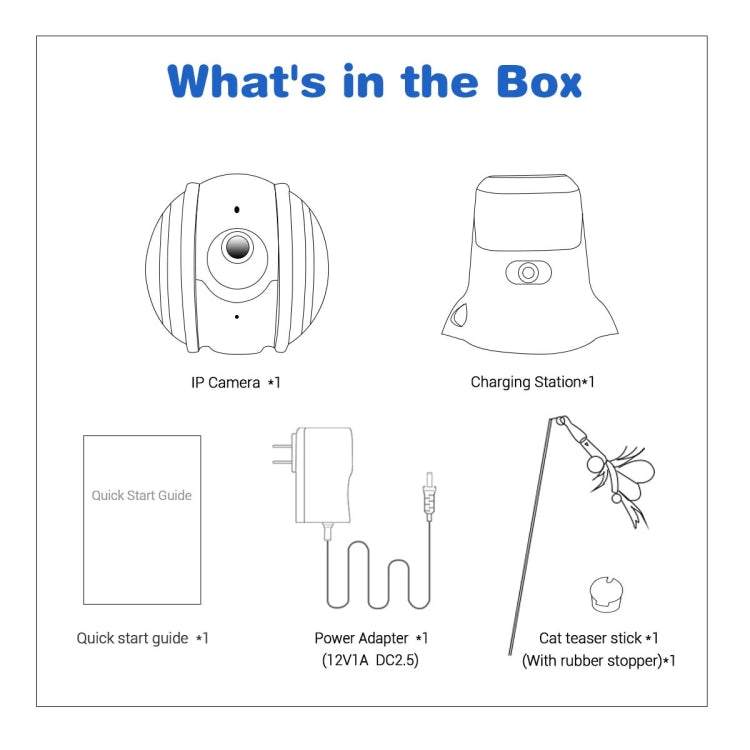 ESCAM QF011 2MP Smart Pet Robot Camera with Night Vision & APP Remote Control(EU Plug)