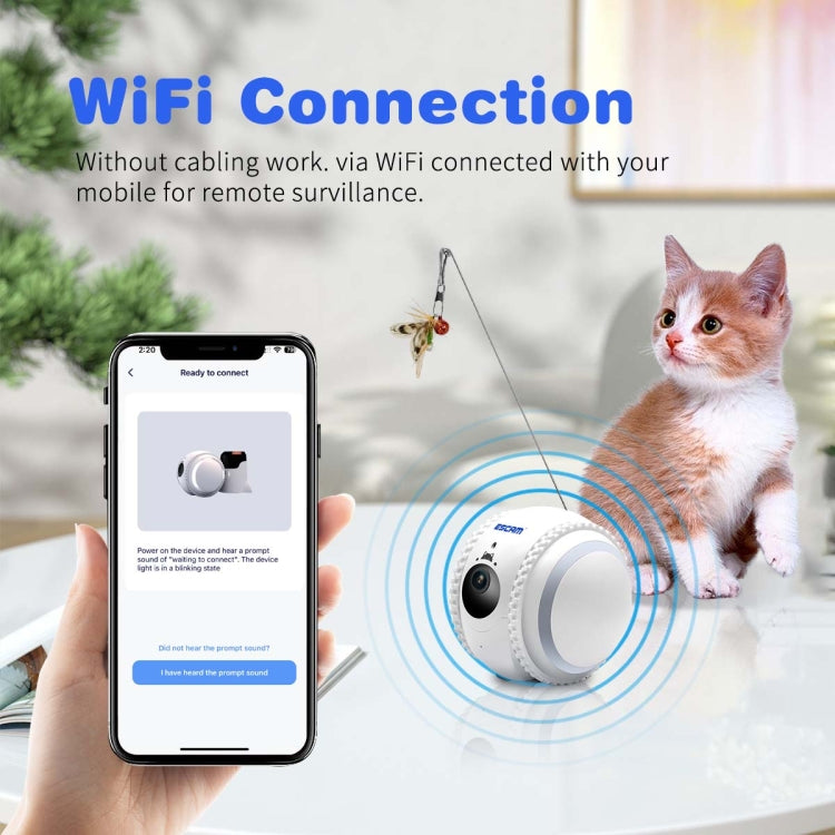 ESCAM QF011 2MP Smart Pet Robot Camera with Night Vision & APP Remote Control(EU Plug)