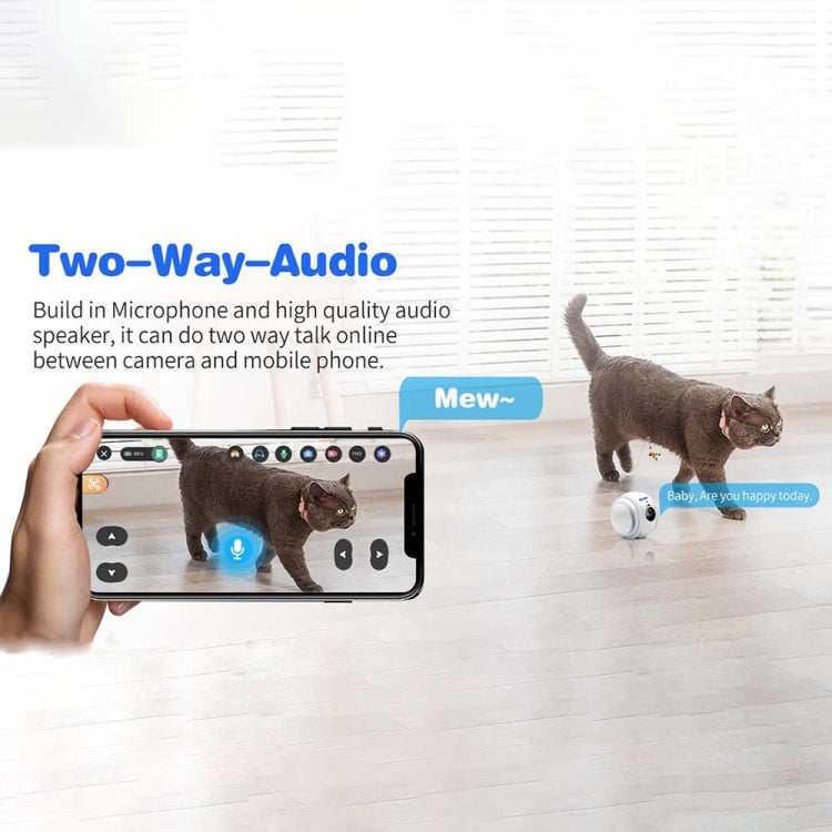 ESCAM QF011 2MP Smart Pet Robot Camera with Night Vision & APP Remote Control(EU Plug)