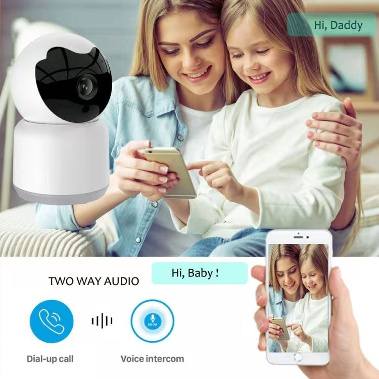 YT51 1920x1080 Home Baby Wireless Camera, without Temperature and Humidity Sensor UK Plug(White)