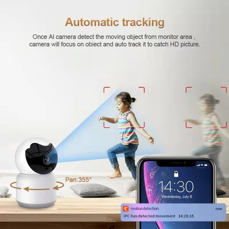 YT51 1920x1080 Home Baby Wireless Camera, without Temperature and Humidity Sensor UK Plug(White)