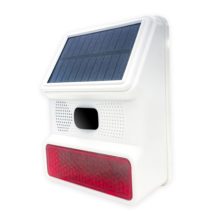PE-523 Solar Powered Wireless Sound and Light Strobe Siren(White)