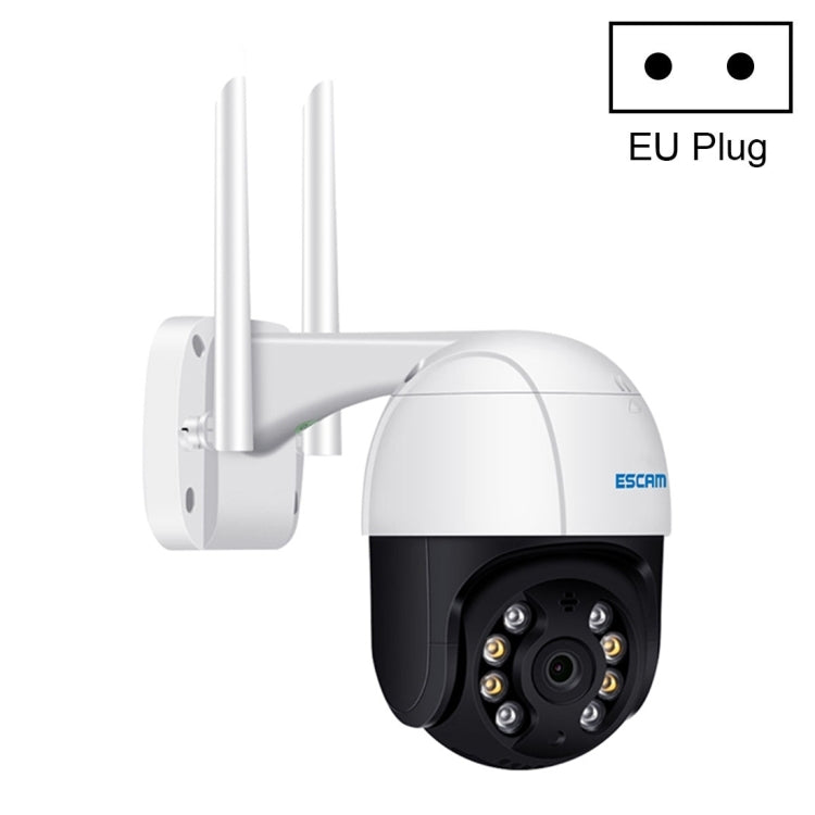 ESCAM QF518 5MP Smart WiFi IP Camera, Support AI Humanoid Detection / Auto Tracking / Dual Light Night Vision / Cloud Storage / Two Way Audio / TF Card, Plug:EU Plug(White)