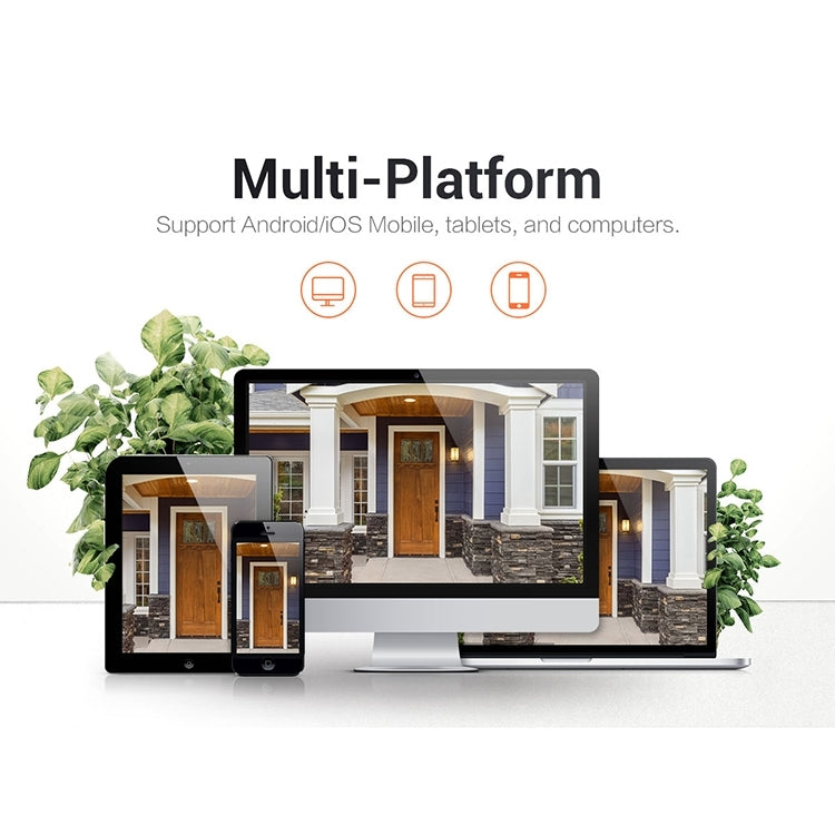 ESCAM QF518 5MP Smart WiFi IP Camera, Support AI Humanoid Detection / Auto Tracking / Dual Light Night Vision / Cloud Storage / Two Way Audio / TF Card, Plug:US Plug(White)