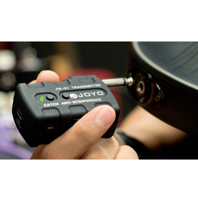 JOYO JW-01 Low Noise Portability Guitar Wireless Audio Transmitter Audio Receiver, Plug:EU Plug(Black)