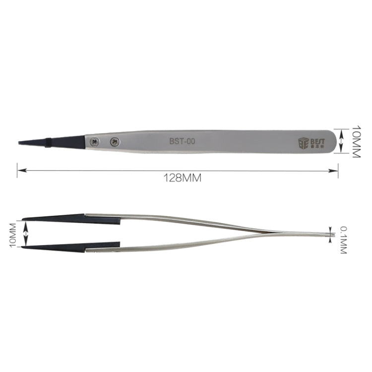 BEST BST-00 Straight Head Tweezers for Mobile Phone / Computer Repair