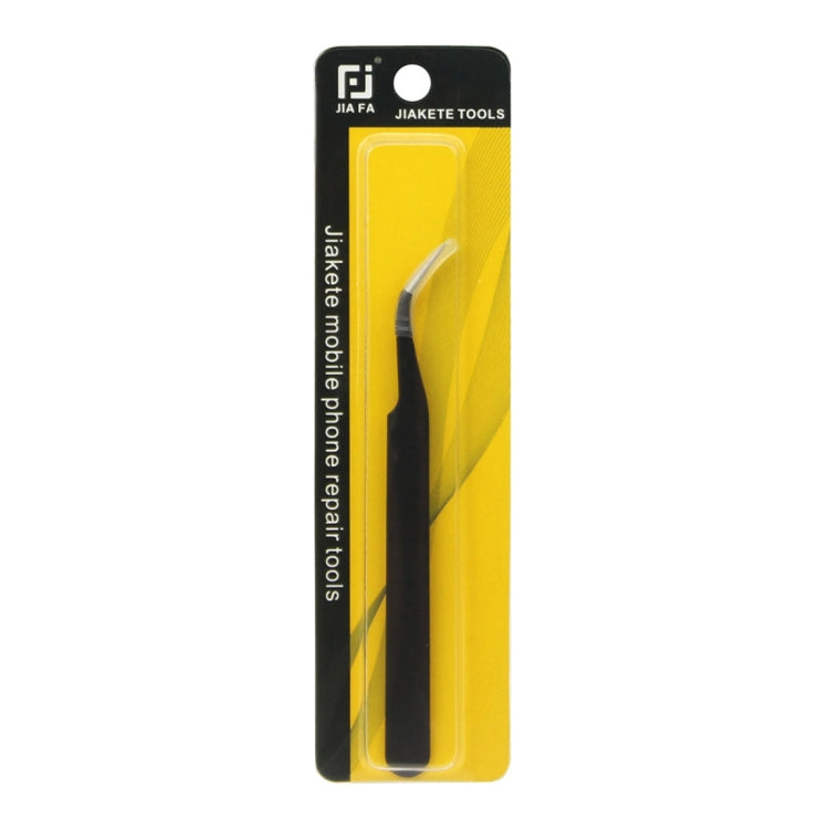 JIAFA JF-604 Curved Tip Tweezers (Black)