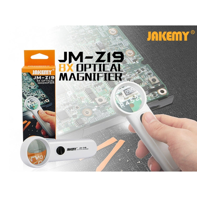 JAKEMY JM-Z19 Portable 8X Optical Magnifier with LED Light