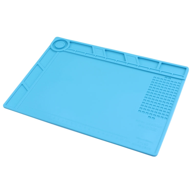 Maintenance Platform High Temperature Heat-resistant Repair Insulation Pad Silicone Mats, Size: 34.8cm x 25cm (Blue)