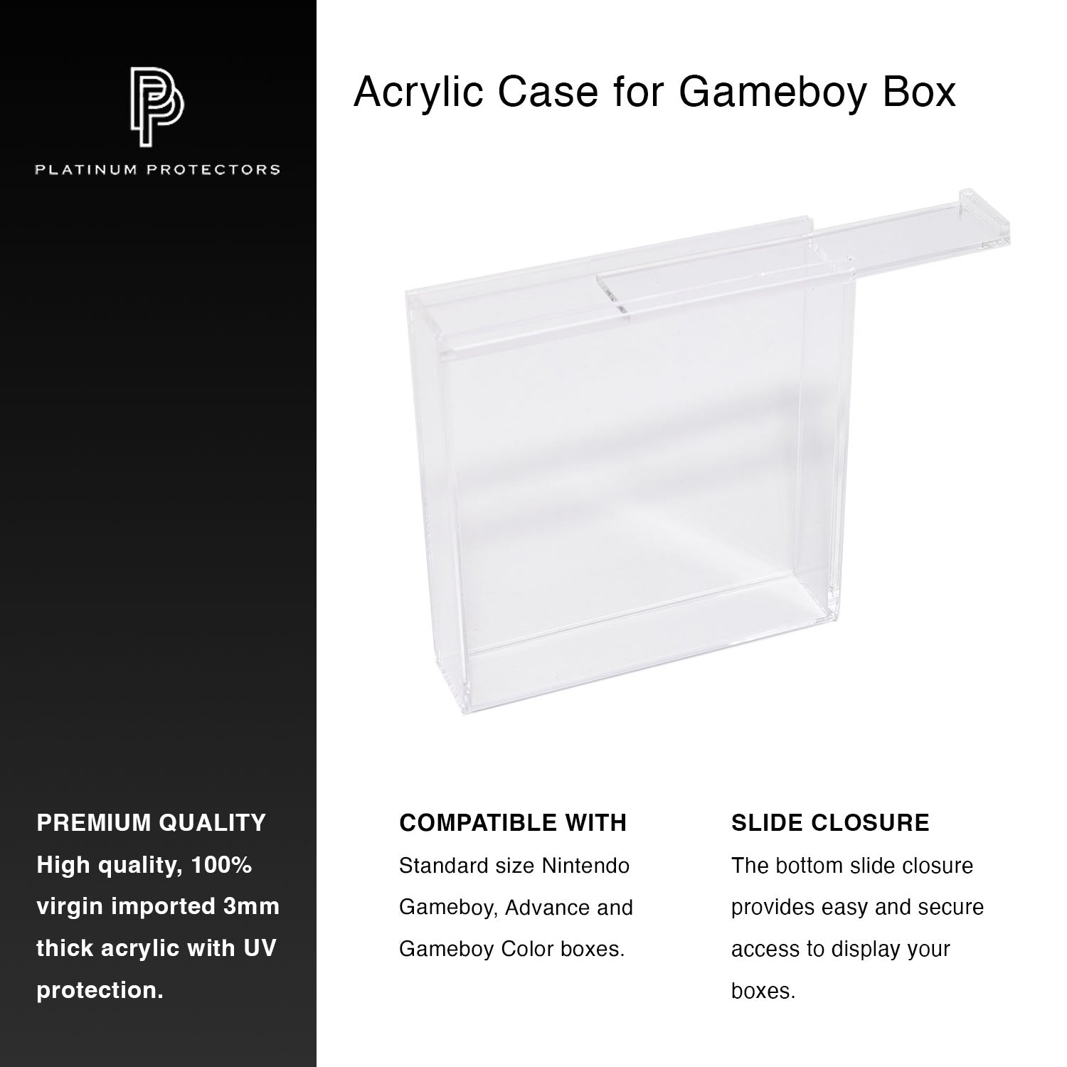 Premium Acrylic Case for Nintendo Game Boy & Advance Box