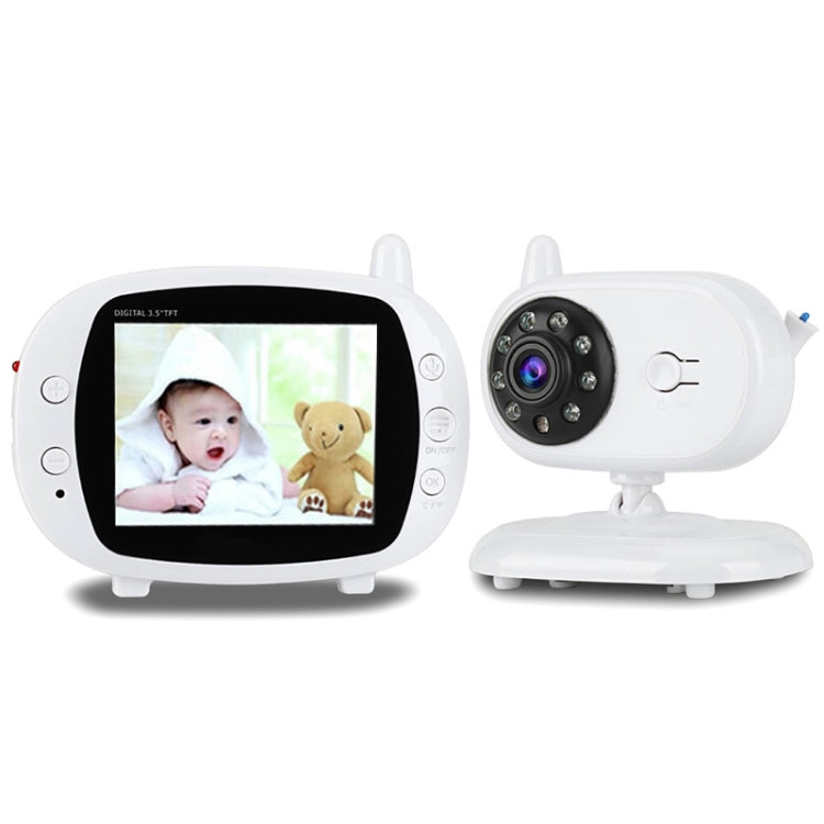 BM-850 3.5 inch LCD 2.4GHz Wireless Surveillance Camera Baby Monitor with 8-IR LED Night Vision, Two Way Voice Talk(White)