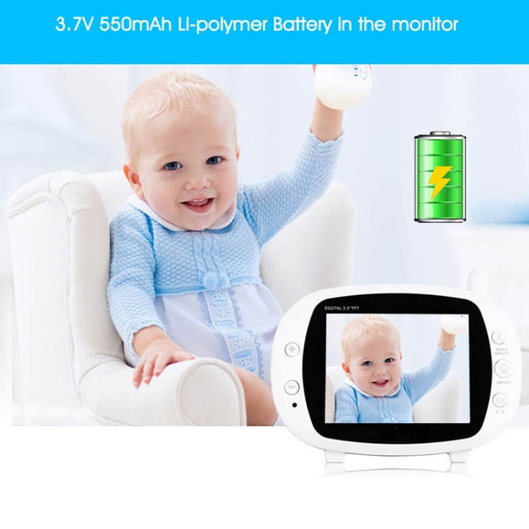 BM-850 3.5 inch LCD 2.4GHz Wireless Surveillance Camera Baby Monitor with 8-IR LED Night Vision, Two Way Voice Talk(White)