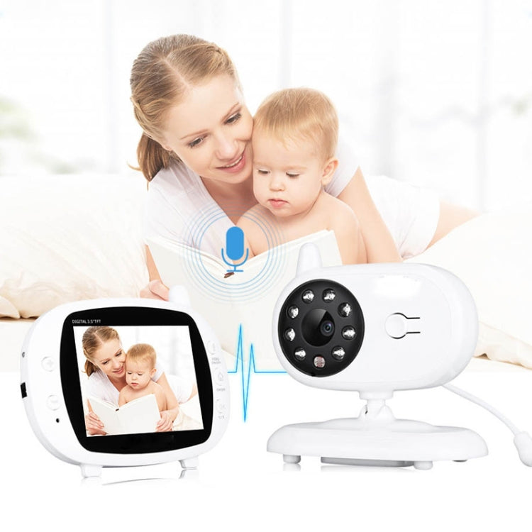 BM-850 3.5 inch LCD 2.4GHz Wireless Surveillance Camera Baby Monitor with 8-IR LED Night Vision, Two Way Voice Talk(White)