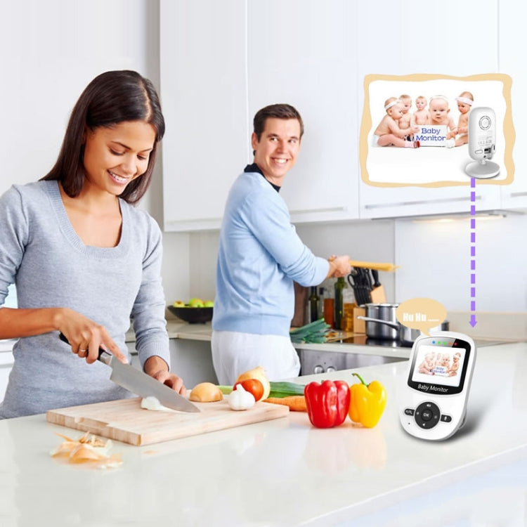 BM-SM24 2.4 inch LCD 2.4GHz Wireless Surveillance Camera Baby Monitor with 8-IR LED Night Vision, Two Way Voice Talk(White)