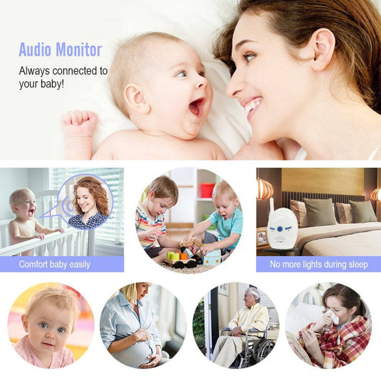 BM-V20 2.4GHz Wireless Digital Audio Baby Monitor, Two Way Voice Talk(White)