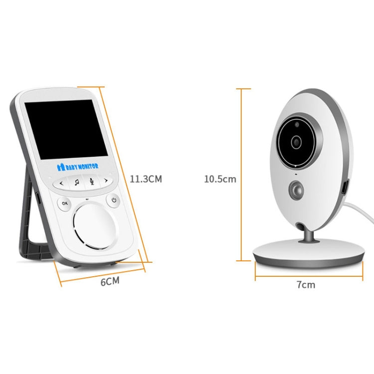 VB605 2.4 inch LCD 2.4GHz Wireless Surveillance Camera Baby Monitor, Support Two Way Talk Back, Night Vision(White)