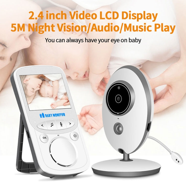 VB605 2.4 inch LCD 2.4GHz Wireless Surveillance Camera Baby Monitor, Support Two Way Talk Back, Night Vision(White)