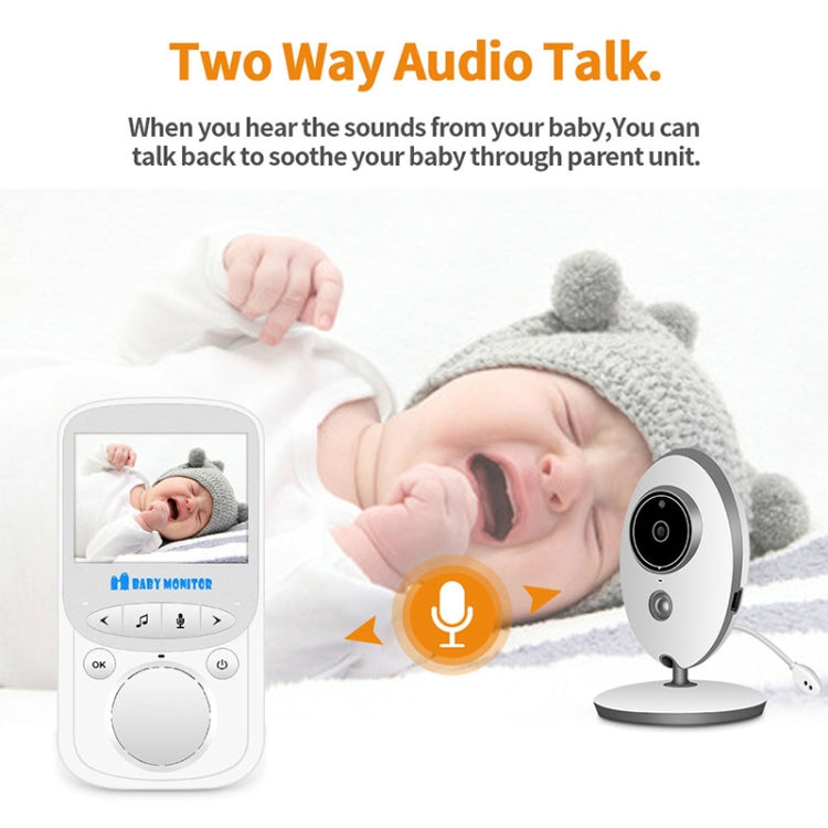 VB605 2.4 inch LCD 2.4GHz Wireless Surveillance Camera Baby Monitor, Support Two Way Talk Back, Night Vision(White)